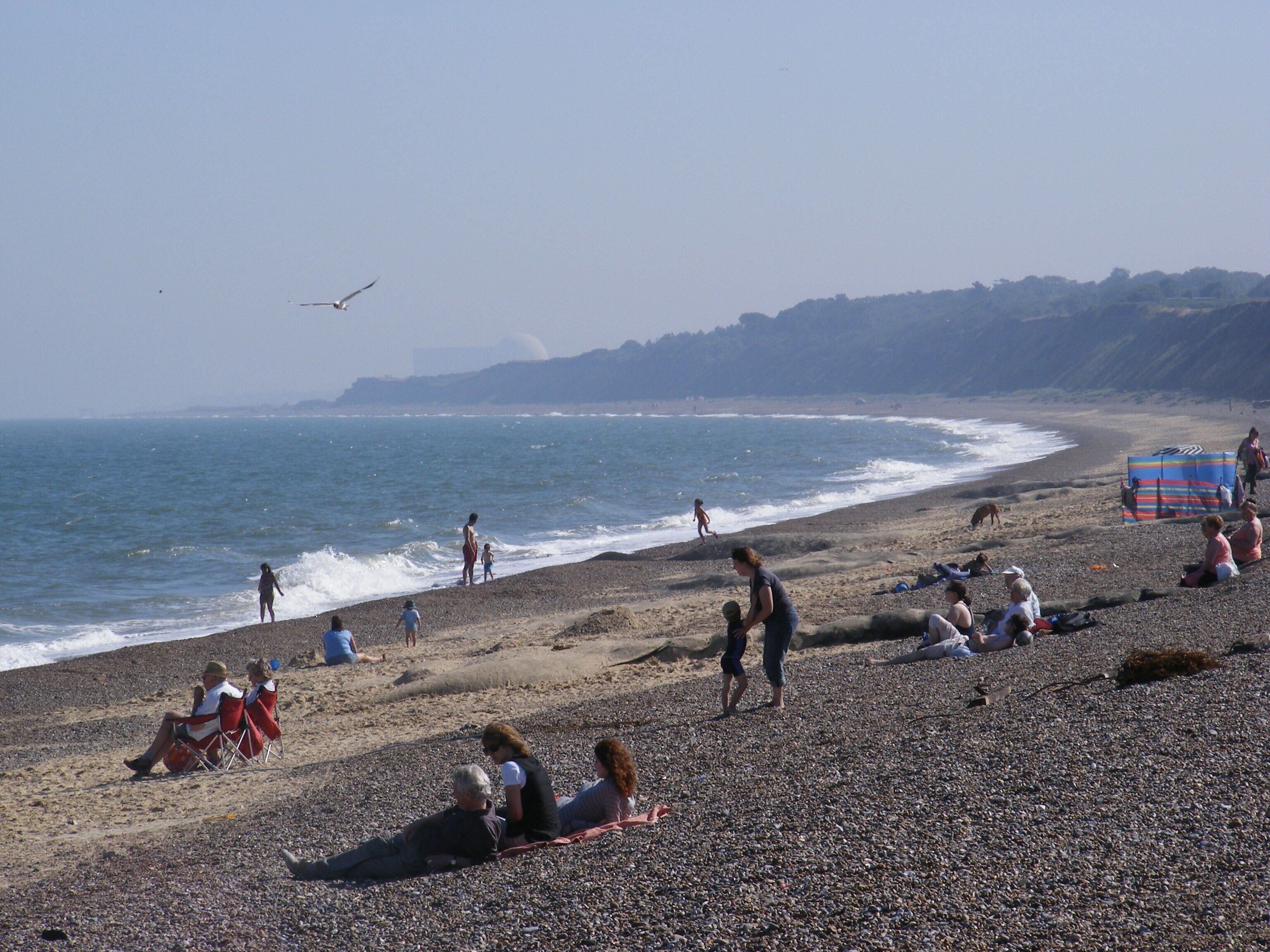 Dunwich Beach Looking towards Sizewell Power Station