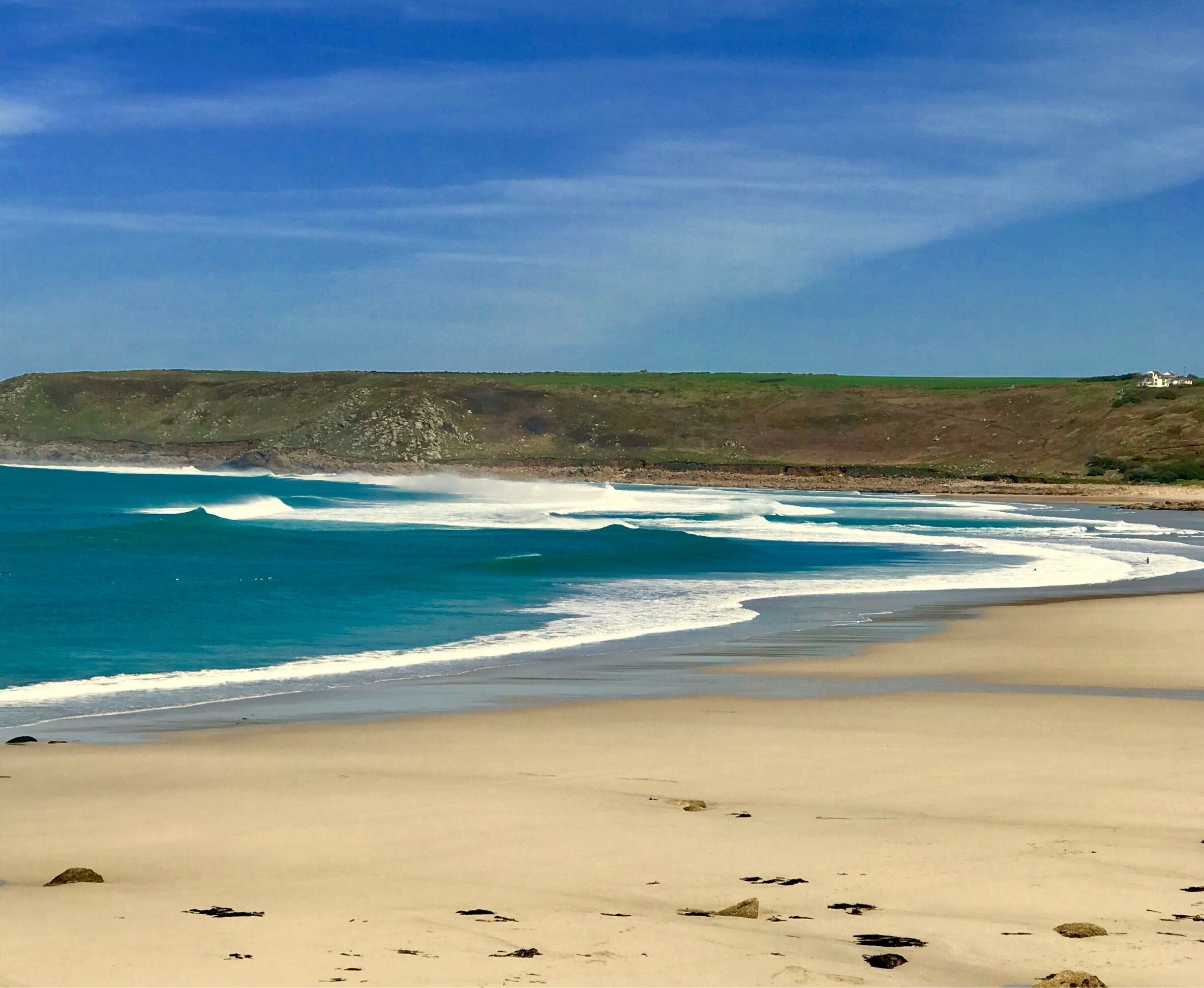 If your looking for a beautiful beach away from the crowds head to Sennen Cove Cornwall Uk. 