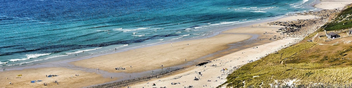 Watching the sea mist roll in.
Sennen Cove Beach in Cornwall UK. This is Cornwalls most westerly surfing hotspot with a mile long beach and the nearest to Land’s End.
