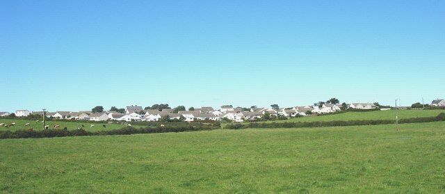 View across pasture land to the Newlands Park estate