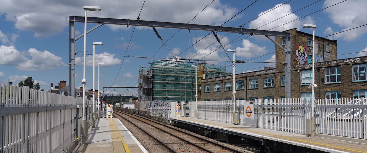 Kentish Town West railway station on the North London Line.