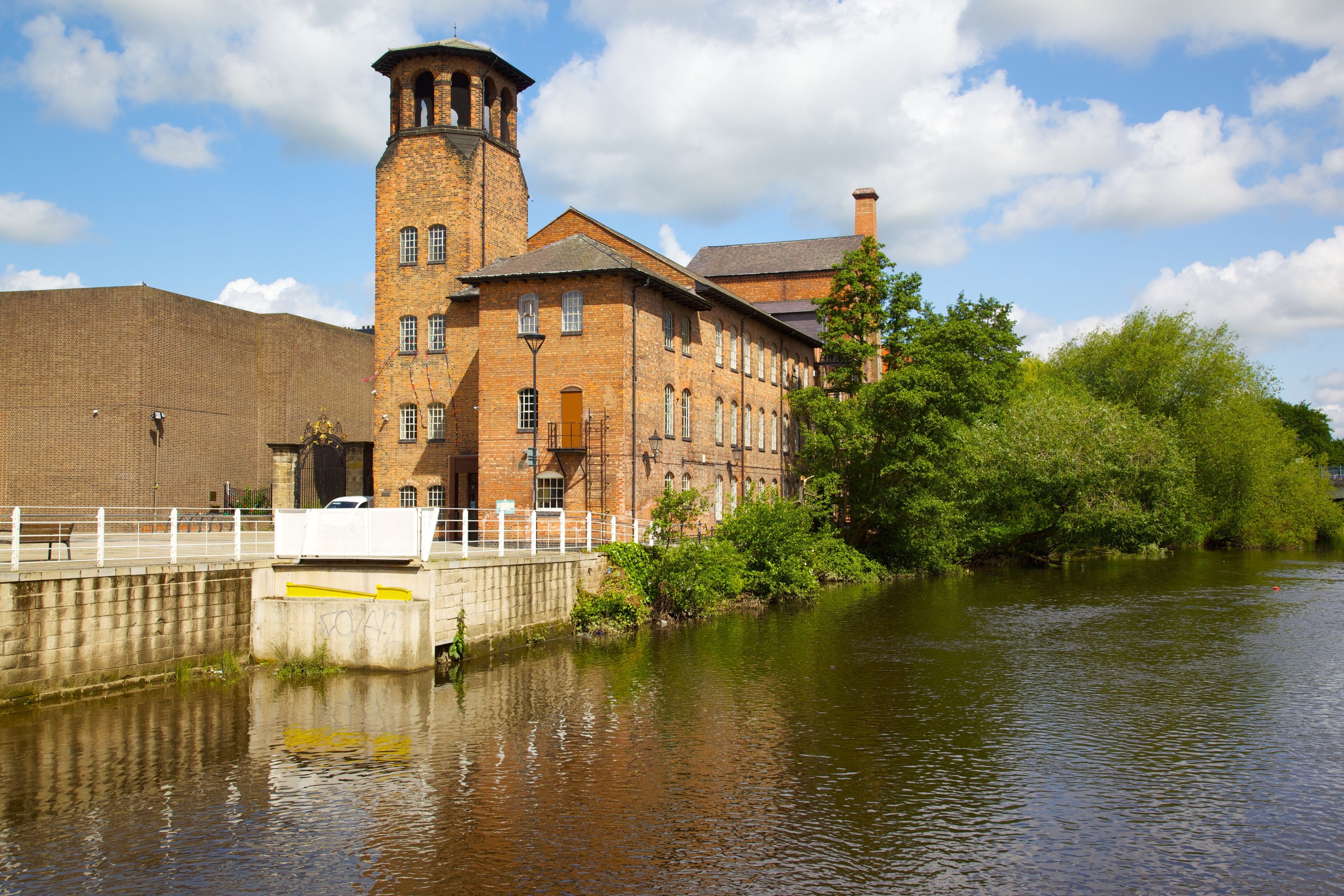 Solk Mill and River Derwent, Derby, Derbyshire, England
