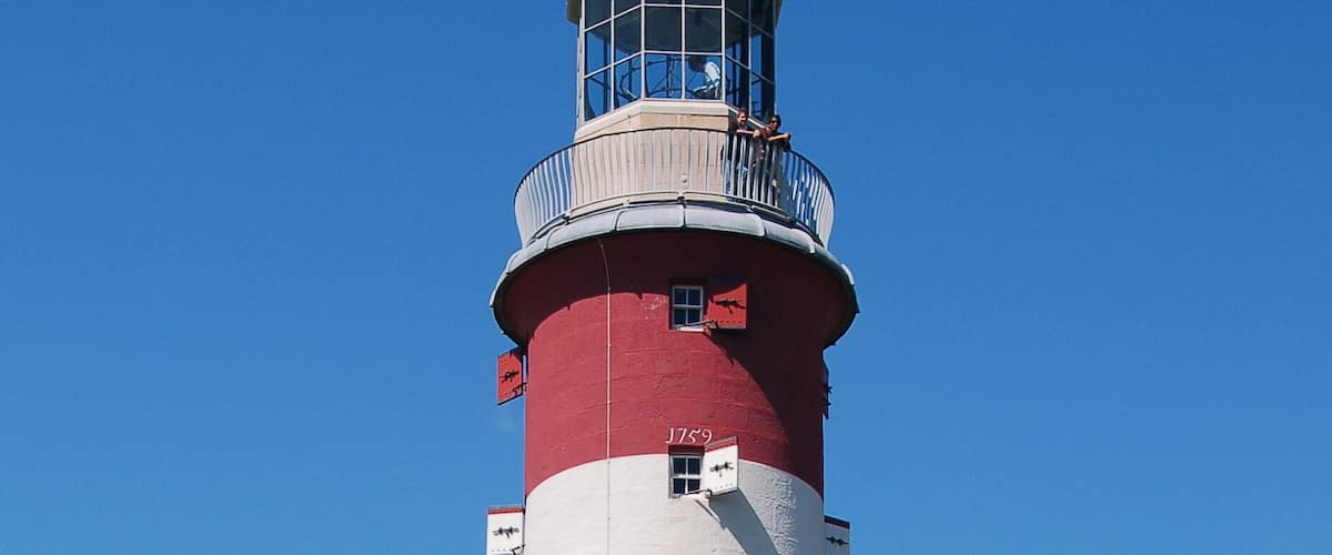 The southern side of Smeaton's Tower on Plymouth Hoe.