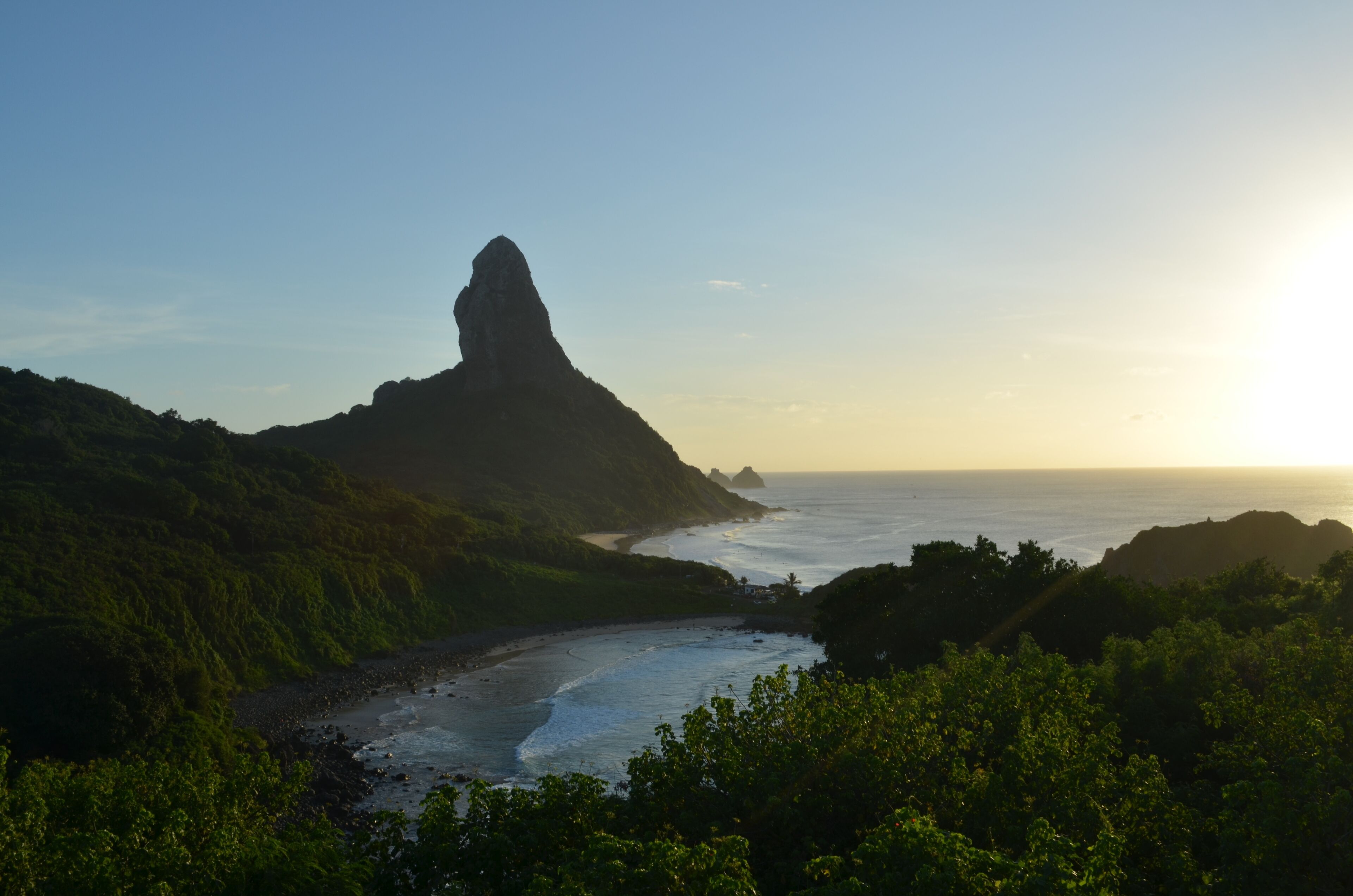 Pôr do sol, Fernando de Noronha, Vista do forte dos Remédios