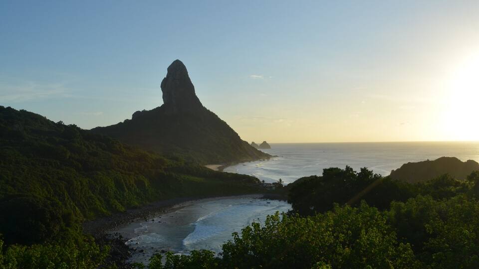 Pôr do sol, Fernando de Noronha, Vista do forte dos Remédios