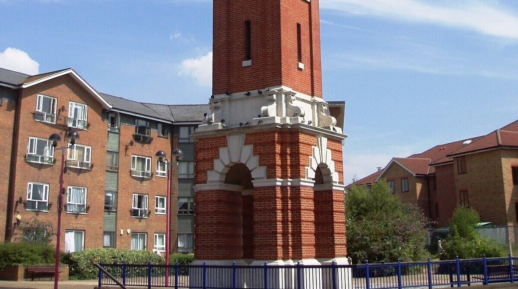 In the middle of the shopping centre, the very heart of Thamesmead. There's one pub, a Morrisons and an Iceland. Links: Randomness Guide to London.