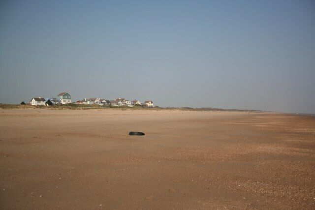View towards Anderby Creek Low tide and an open beach view towards Anderby Creek