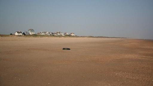 View towards Anderby Creek Low tide and an open beach view towards Anderby Creek