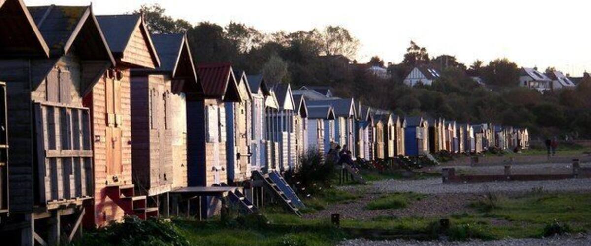 Beach huts - Seasalter Beach huts between the sea and the (historic) railway.