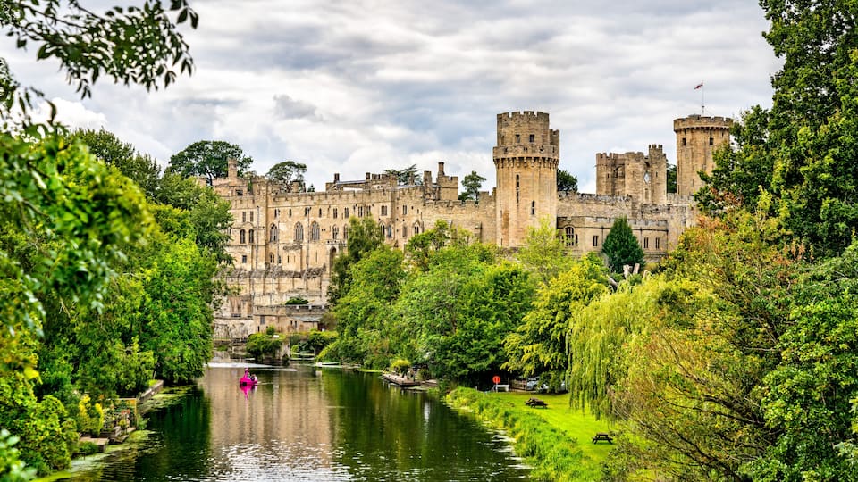 Warwick Castle, a medieval castle in England, United Kingdom