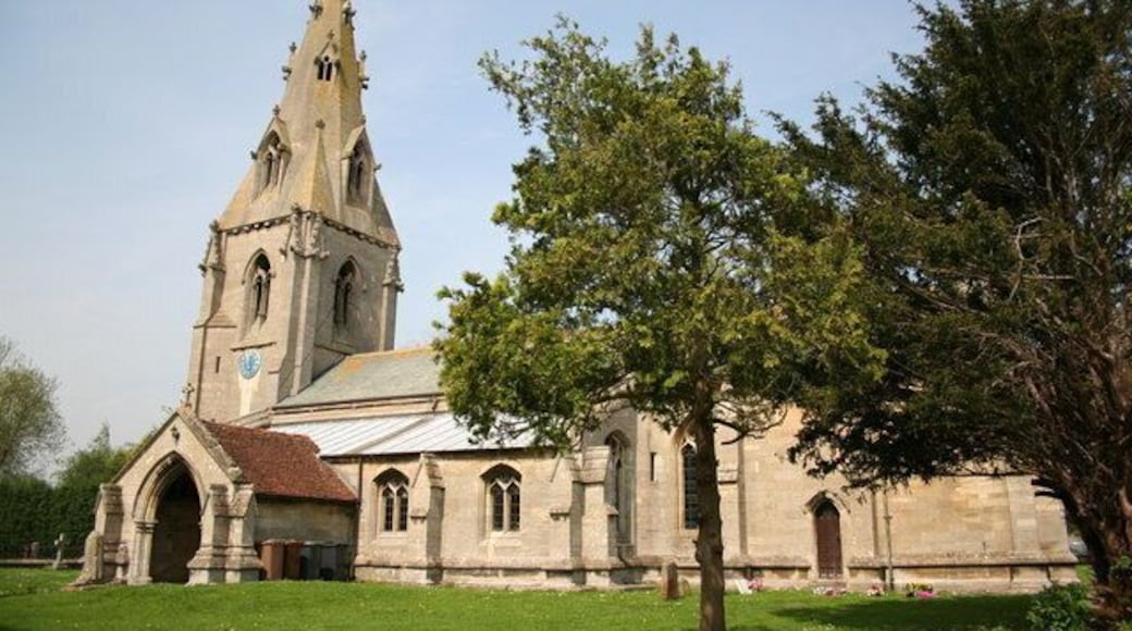 St.Edith's church, Anwick, Lincs. Grand Early English and Decorated parish church with a broach spire typical of this part of Lincolnshire.