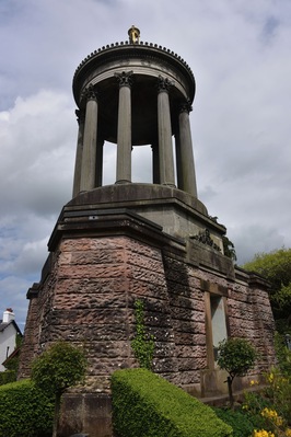 A monument to Robert Burns in his home village of Alloway.