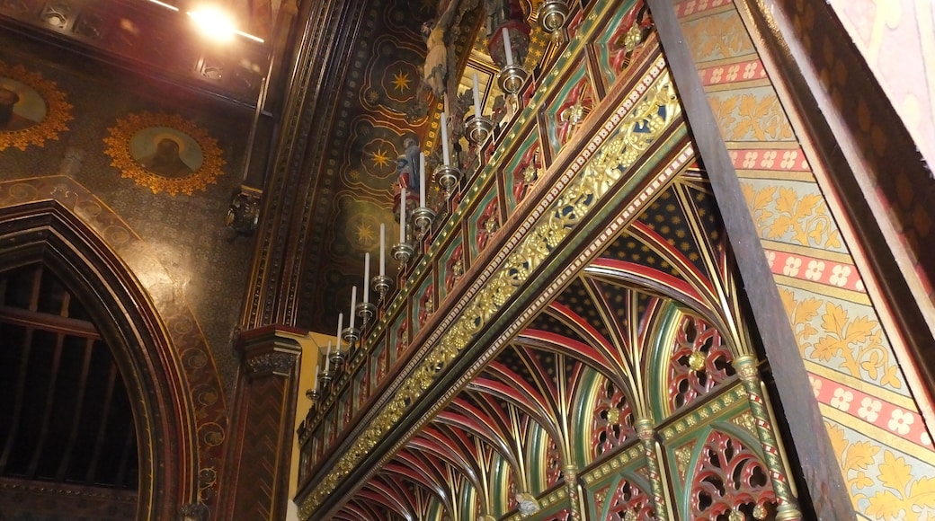 St. Giles' Church, Cheadle is a Grade I listed Roman Catholic church, designed by Pugin in Cheadle, Staffordshire. It is designed in the Gothic revival style in 1841.