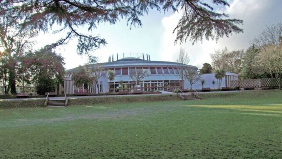Bourne Hall Public hall and library.
