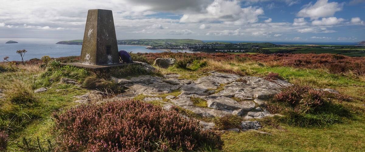 Trig Point above Llanbedrog on the Llyn Peninsula