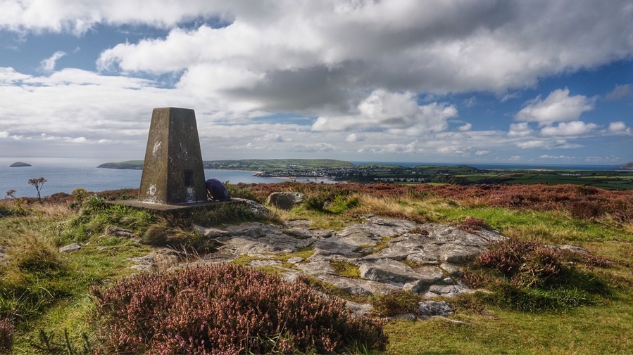 Trig Point above Llanbedrog on the Llyn Peninsula