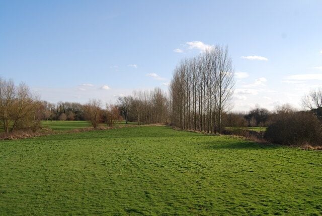 Flood plain of the River Beult from Yalding Bridge