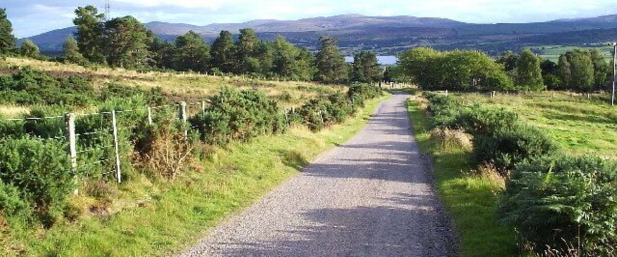 Road to Drumliah. looking back towards bonar