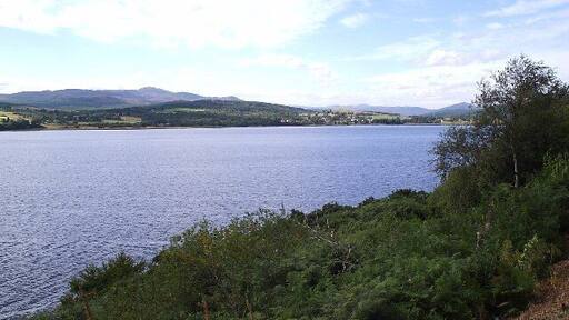 The Kyle of Sutherland. Looking over towards Ardgay Village from the Bonar to Spinningdale road.
