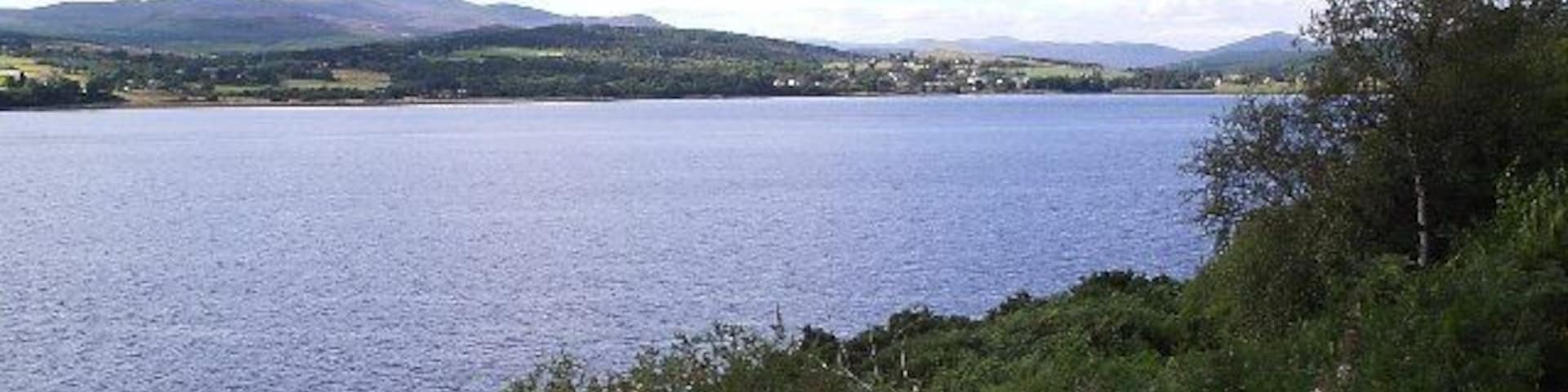 The Kyle of Sutherland. Looking over towards Ardgay Village from the Bonar to Spinningdale road.