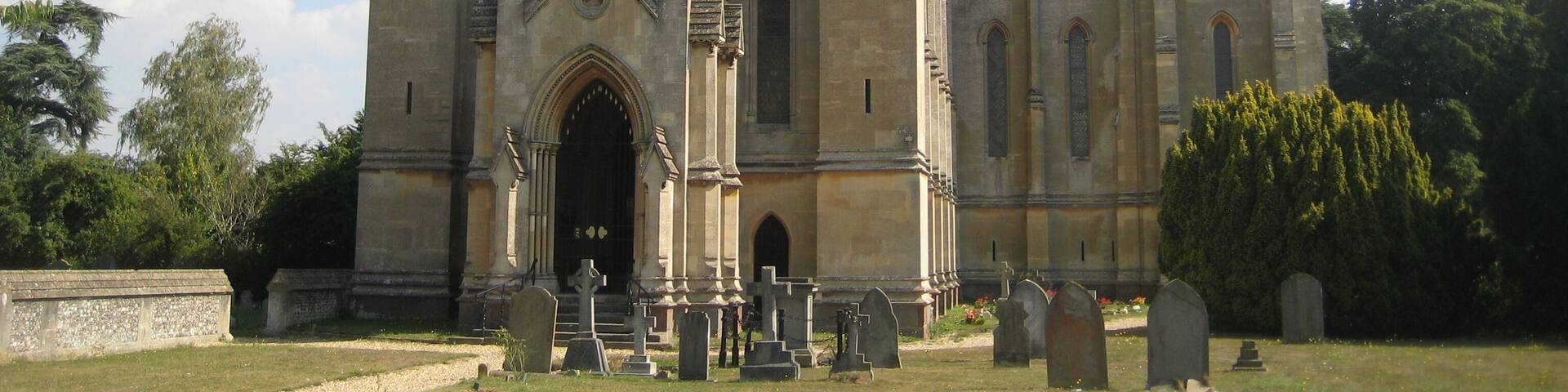 Holy Trinity parish church, Theale, Berkshire, seen from the west