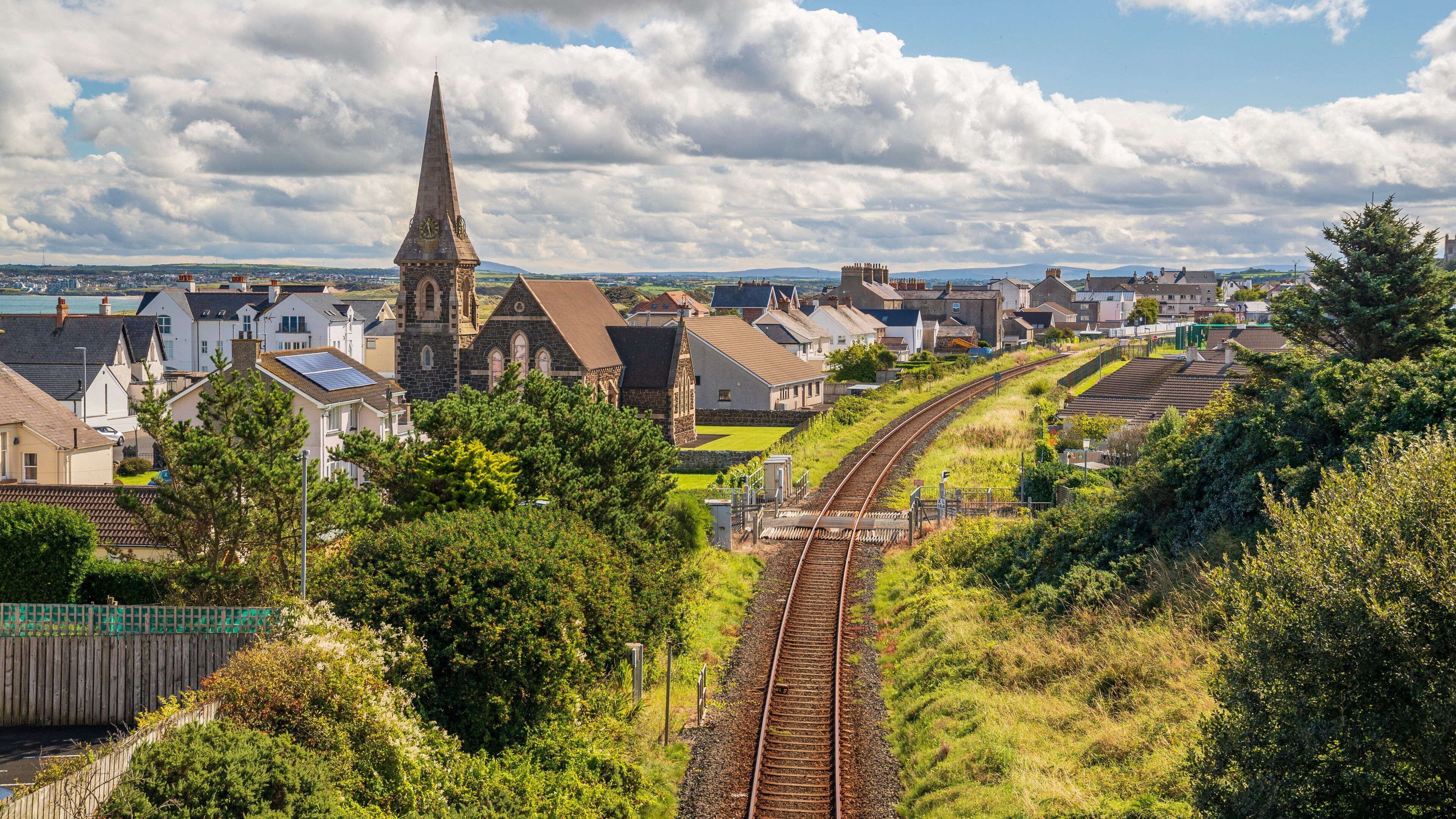 Castlerock which includes a small town or village and landscape views