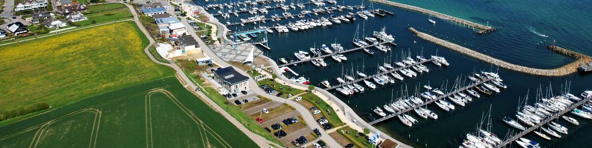 Aerial view of the Baltic Sea from Gromitz in Ostholstein, Schleswig-Holstein, Germany