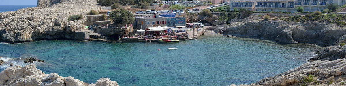 The socalled the "diving bay" of Cala Lliteras in Cala Ratjada (Mallorca).