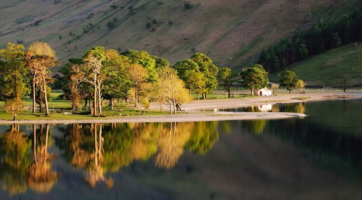 Late evening light across the lake.