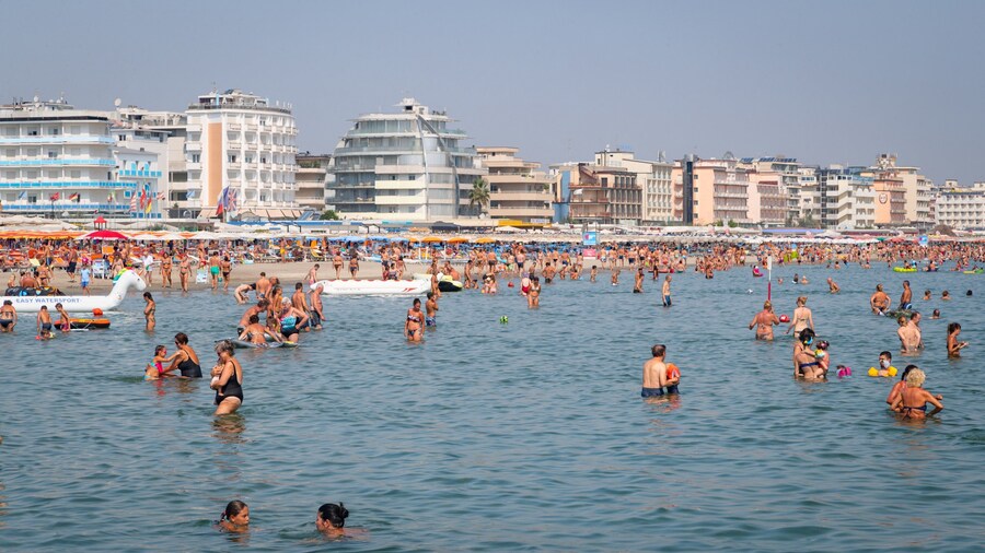 Cervia which includes swimming, a coastal town and general coastal views