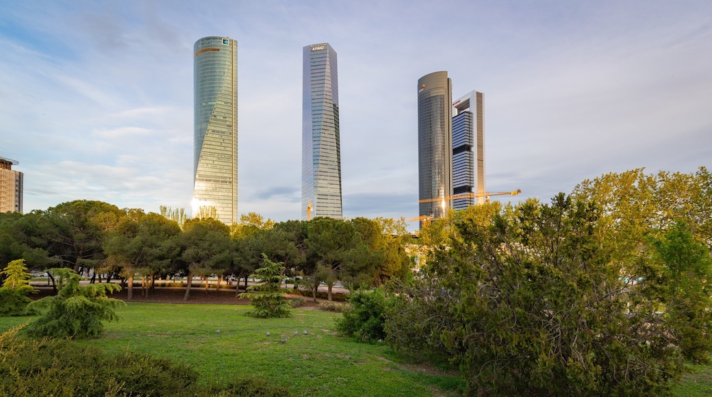 Four Towers Business Area which includes a garden and a skyscraper