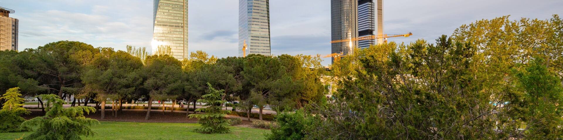 Four Towers Business Area which includes a garden and a skyscraper