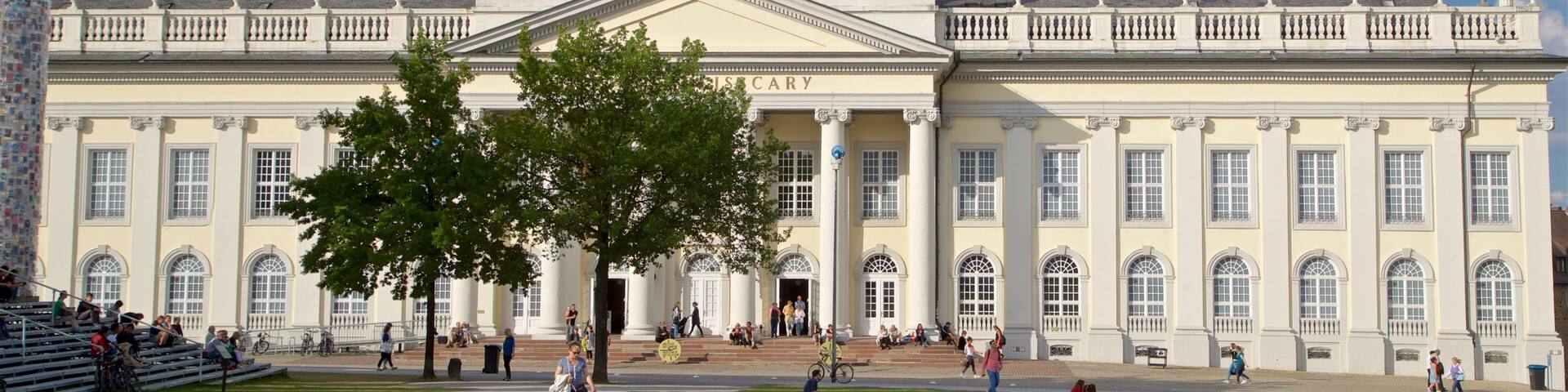 Fridericianum which includes a garden, street scenes and heritage architecture