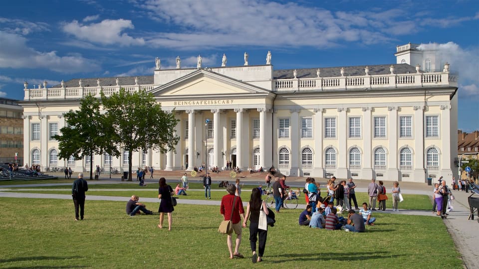 Kassel which includes heritage architecture, a garden and street scenes