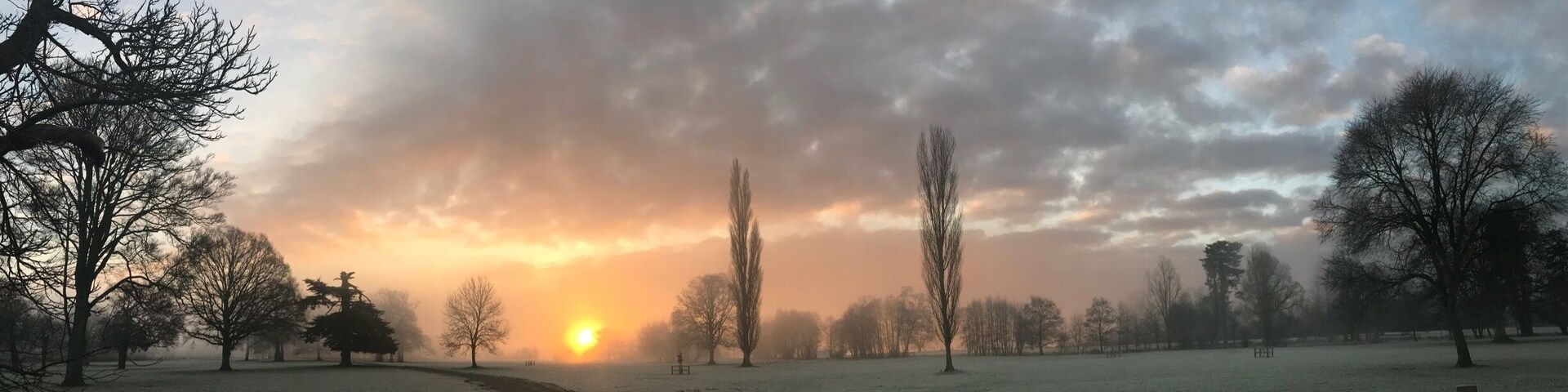 My daily commute to work with beautiful views .. love the Chiltern .. frosty morning with a killer sunrise