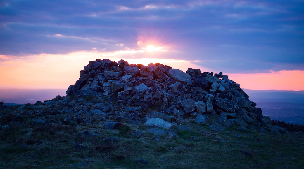 high up, above dovestones.