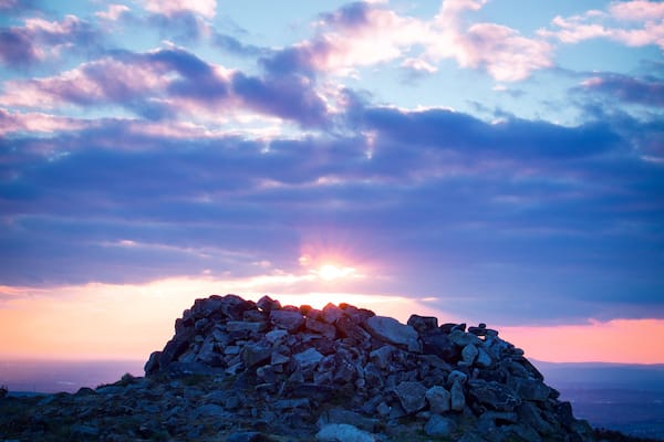 high up, above dovestones.