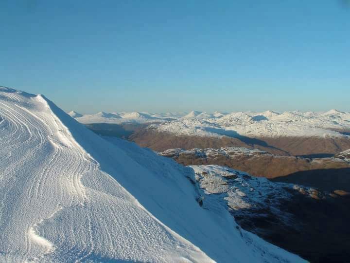 The view looking East from the top of Ben Lomond