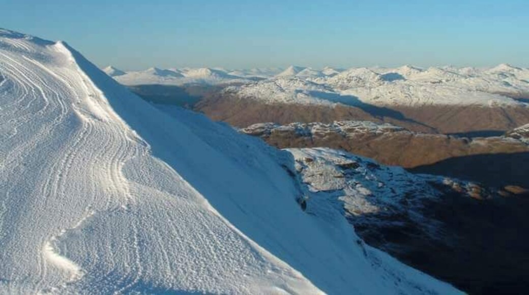 The view looking East from the top of Ben Lomond