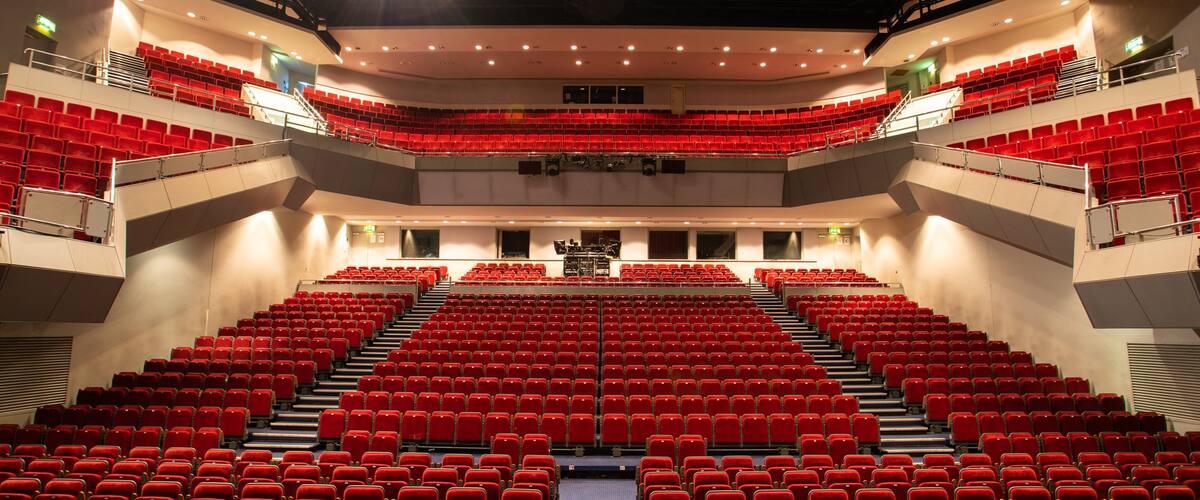 Venue Cymru showing interior views and theater scenes