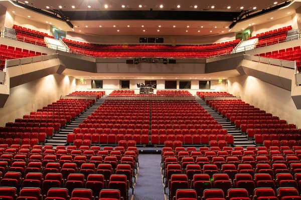 Venue Cymru showing interior views and theater scenes
