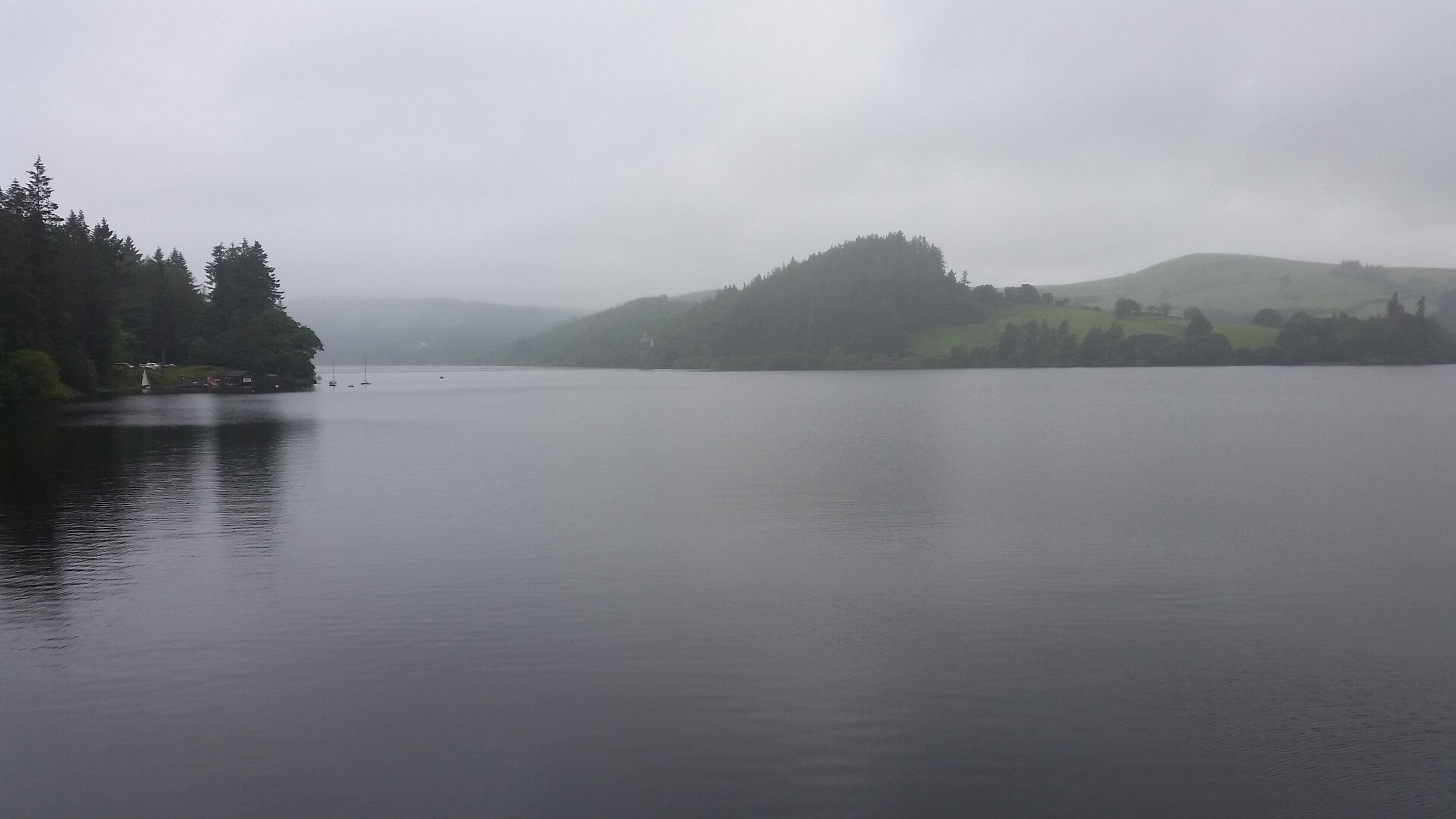 Look how steady the water is. So peaceful.