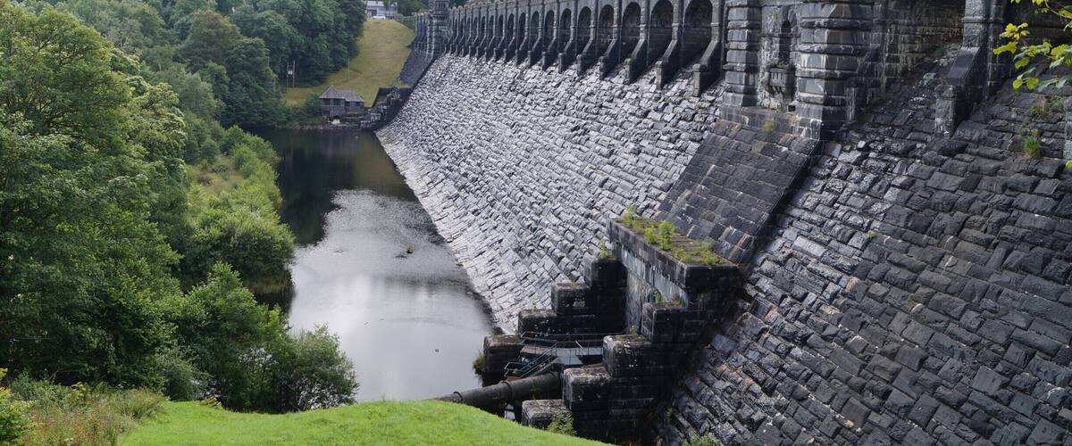 The Dam at Lake Vyrnwy.