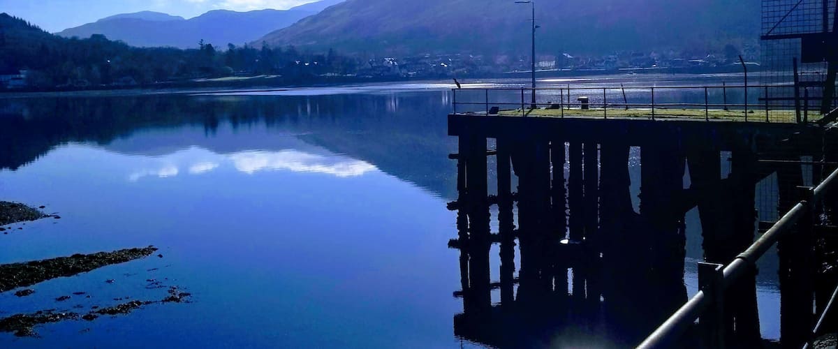 A lovely spring day on the pier next to the torpedo testing station in Arrochar. #arrochar #camping