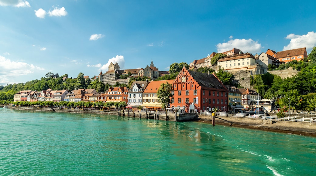Meersburg, town in the German state of Baden-Wurttemberg on the shore of Lake Constance (Bodensee), famous for a Medieval Meersburg Castle. As seen from a ferry to Konstanz, Shutterstock ID 1132409285, Purchase Order: -