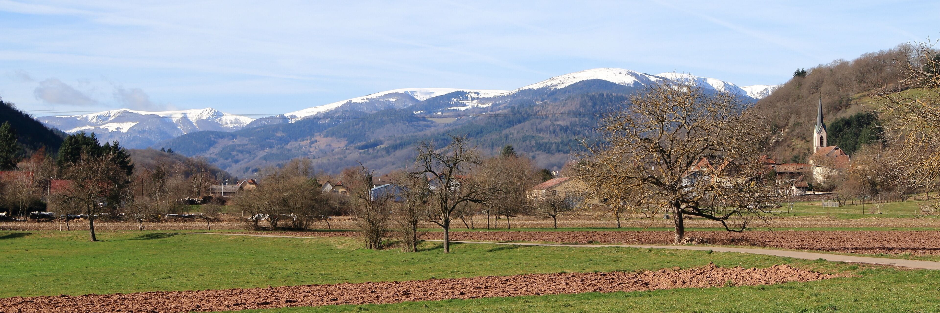 Paysage de la vallée de Munster en Alsace, France
