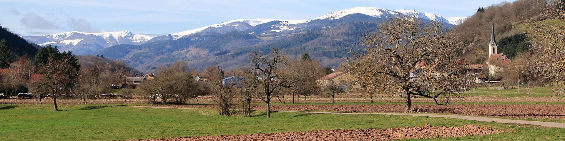 Paysage de la vallée de Munster en Alsace, France