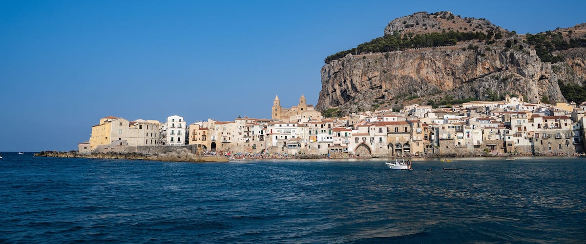 Vista di Cefalù, Palermo, Sicilia