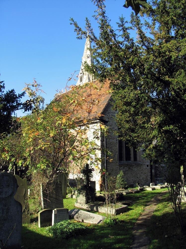 The Lumley Chapel, Cheam, south London (formerly Surrey), seen from the southeast