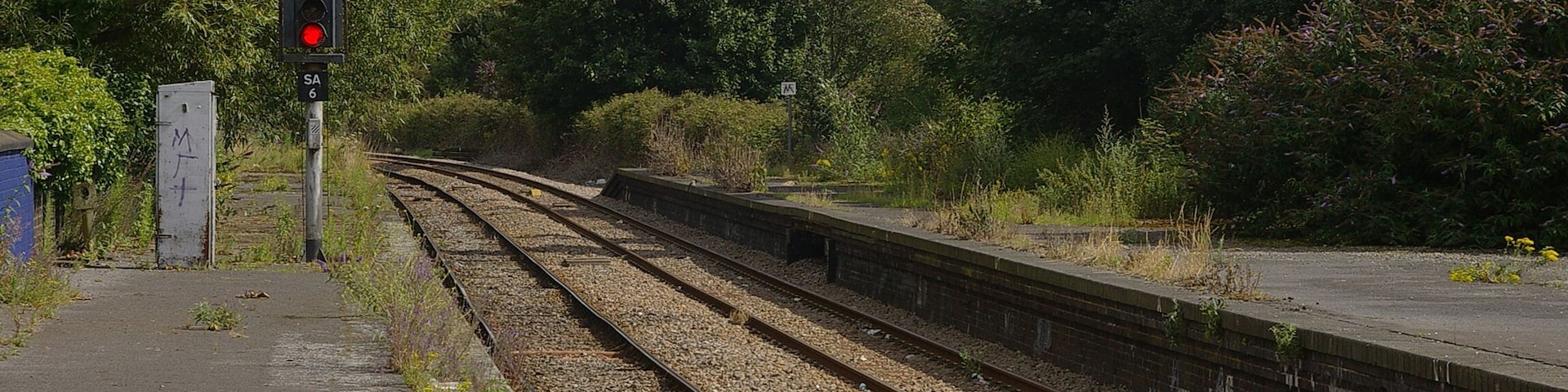The stretch of now-disused platform at Avonmouth railway station in Bristol, a relic of the days when people actually wanted to go to Avonmouth.